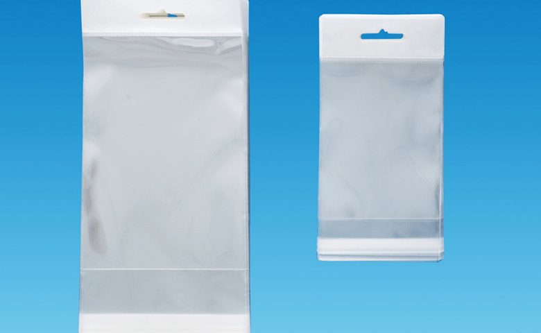 opp plastic bag with hang header