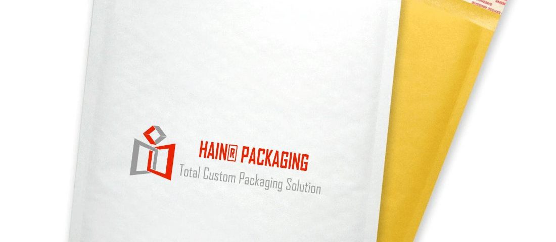white bubble mailing bag
