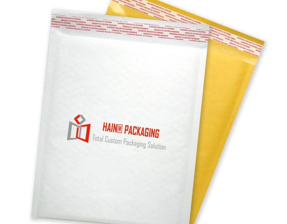 white bubble mailing bag