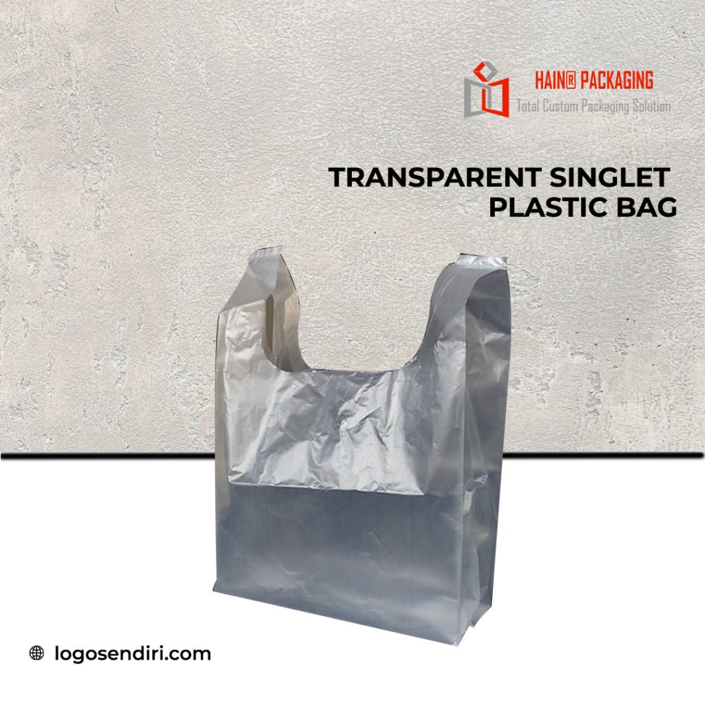transparent singlet plastic bag