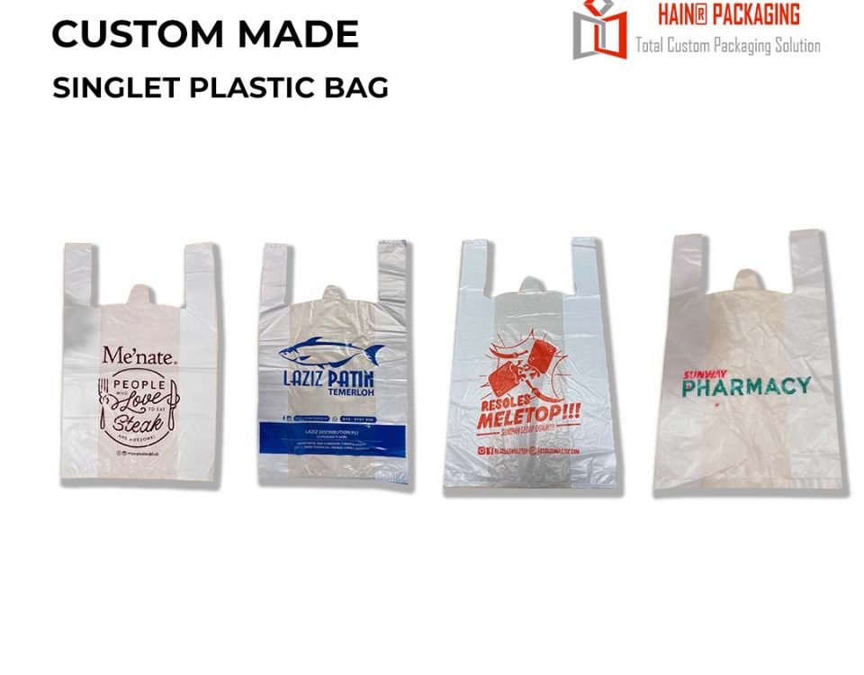 custom made singlet plastic bag