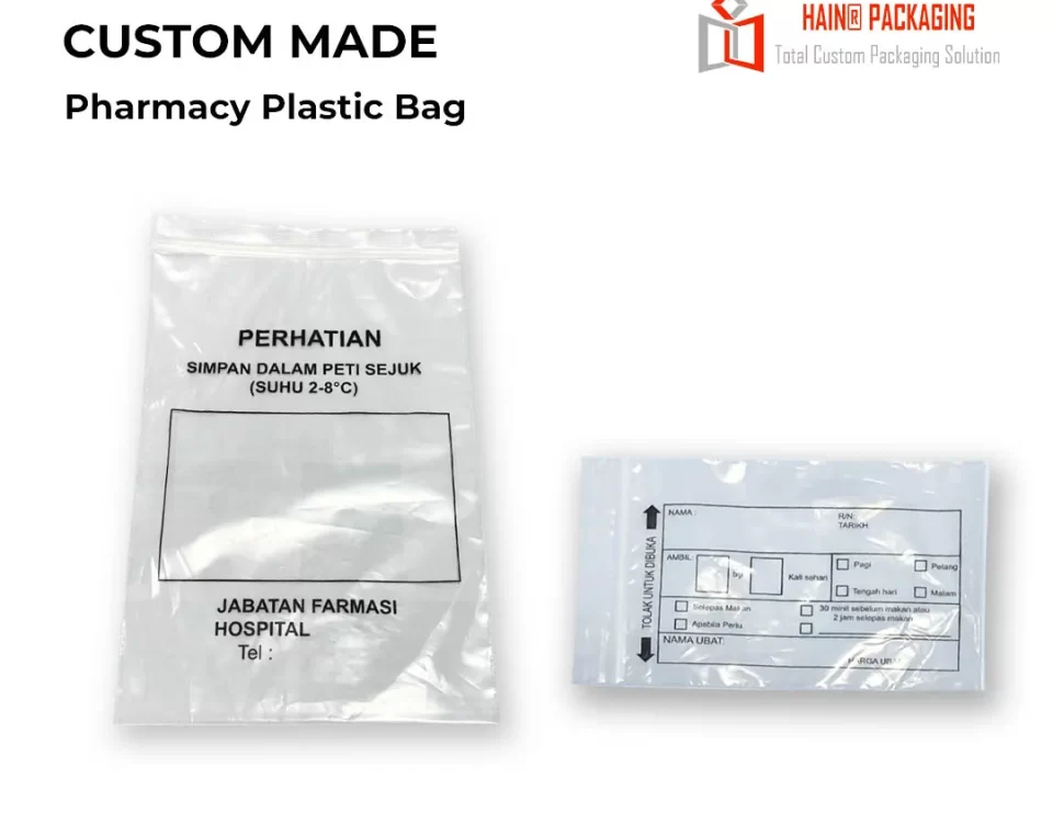 Pharmacy Ziplock Plastic Bag