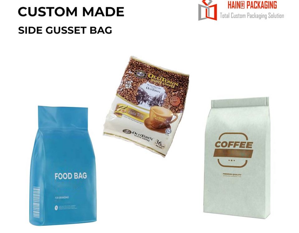 A gusset is a design feature added to a flexible food container or pack to allow the product to be better stored when both ends are