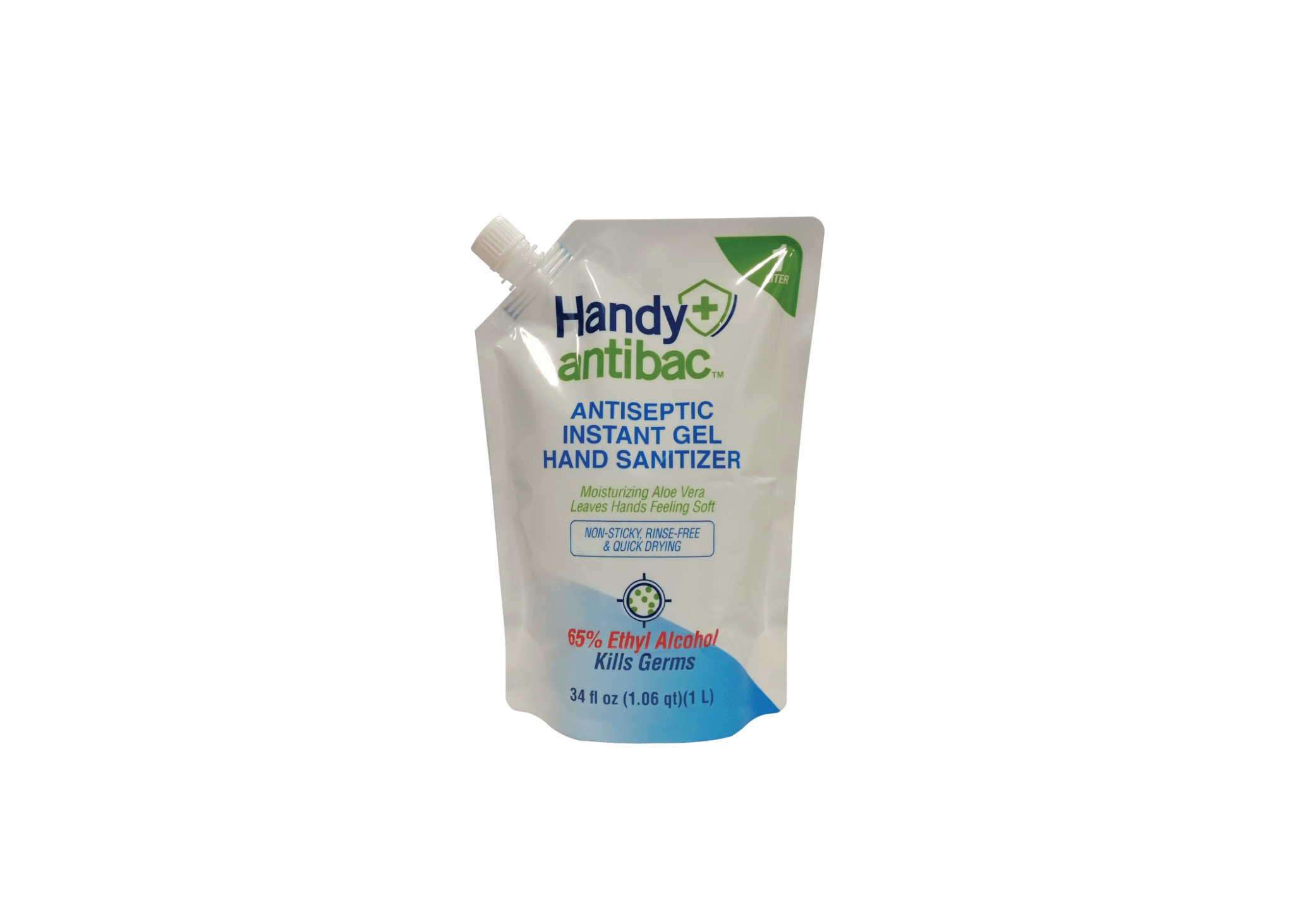Stand up pouch with spout showing cap types and fitment options for liquid packaging