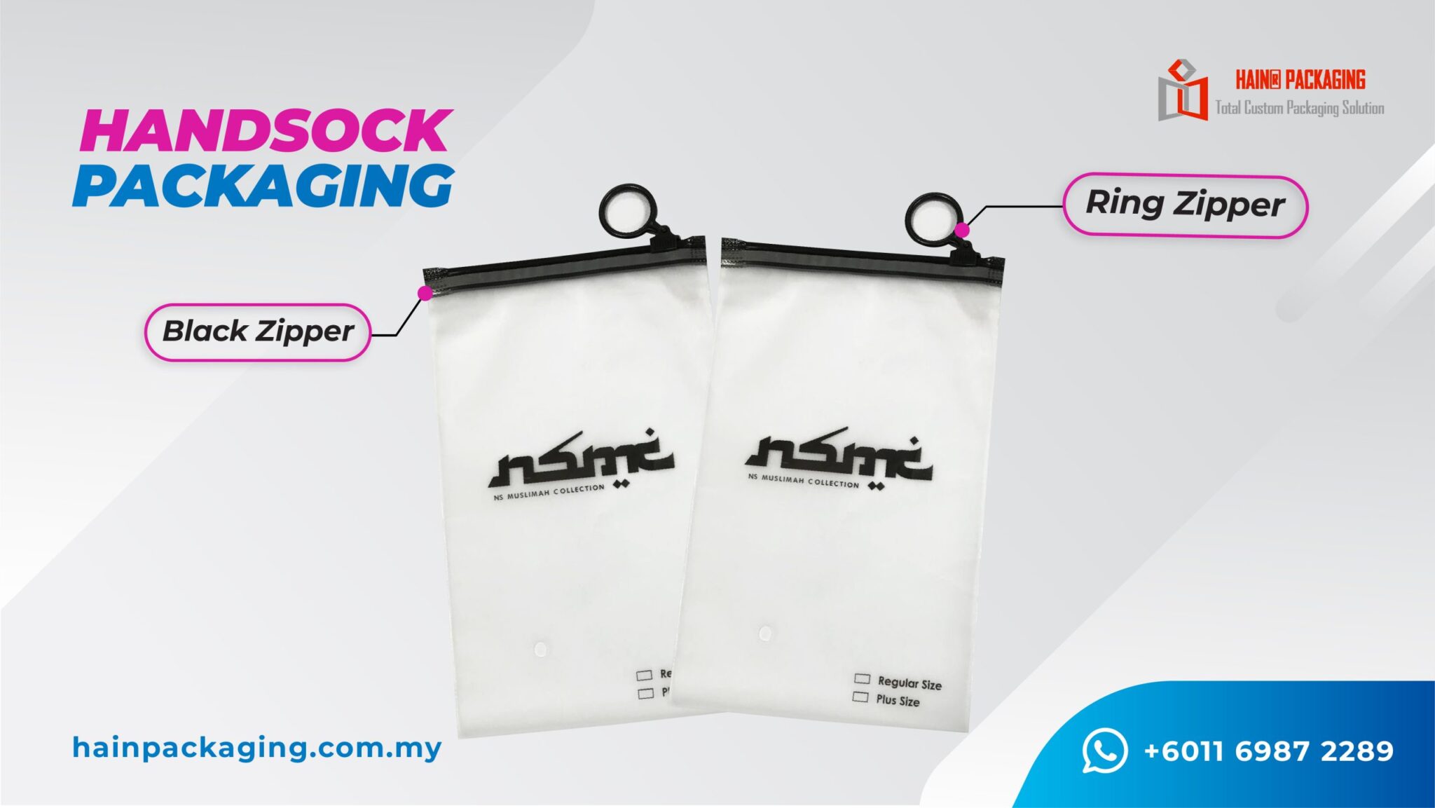 hijab ziplock packaging
