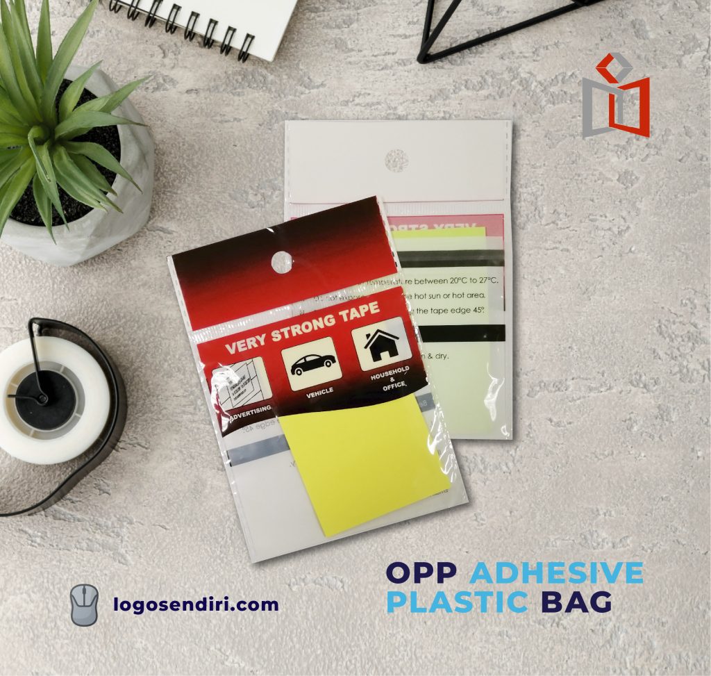custom printed opp plastic bag with hang header