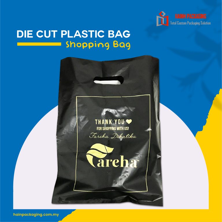 die cut plastic bag HDPE retail branding Malaysia