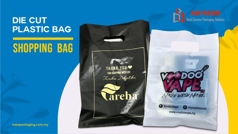 custom die cut plastic bags for retail branding