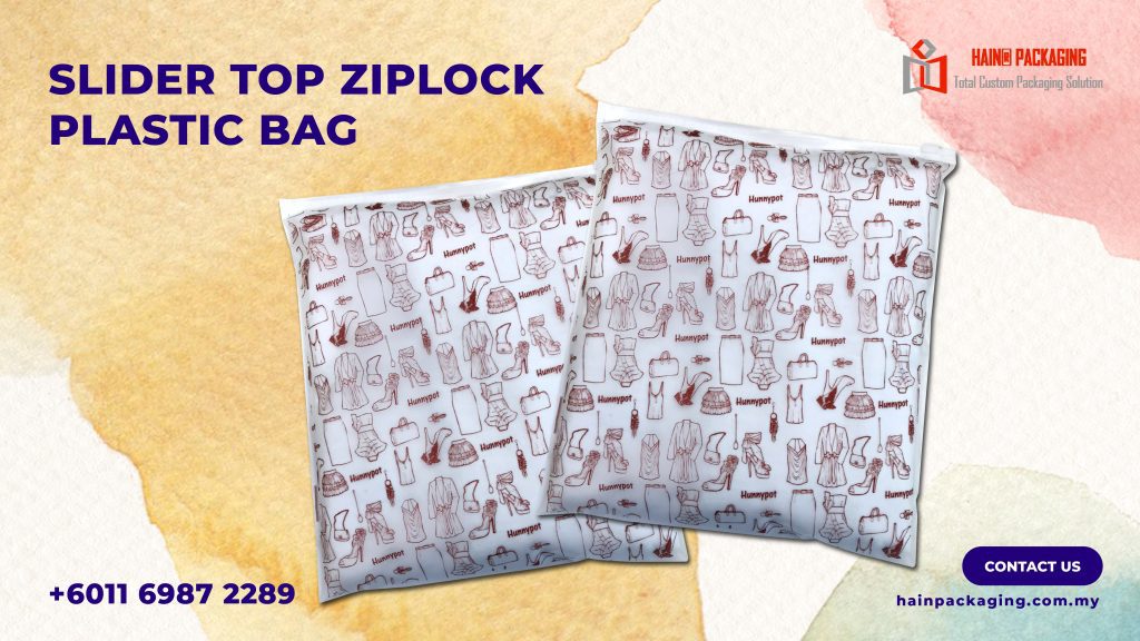 custom printed slider top ziplock packaging for clothes