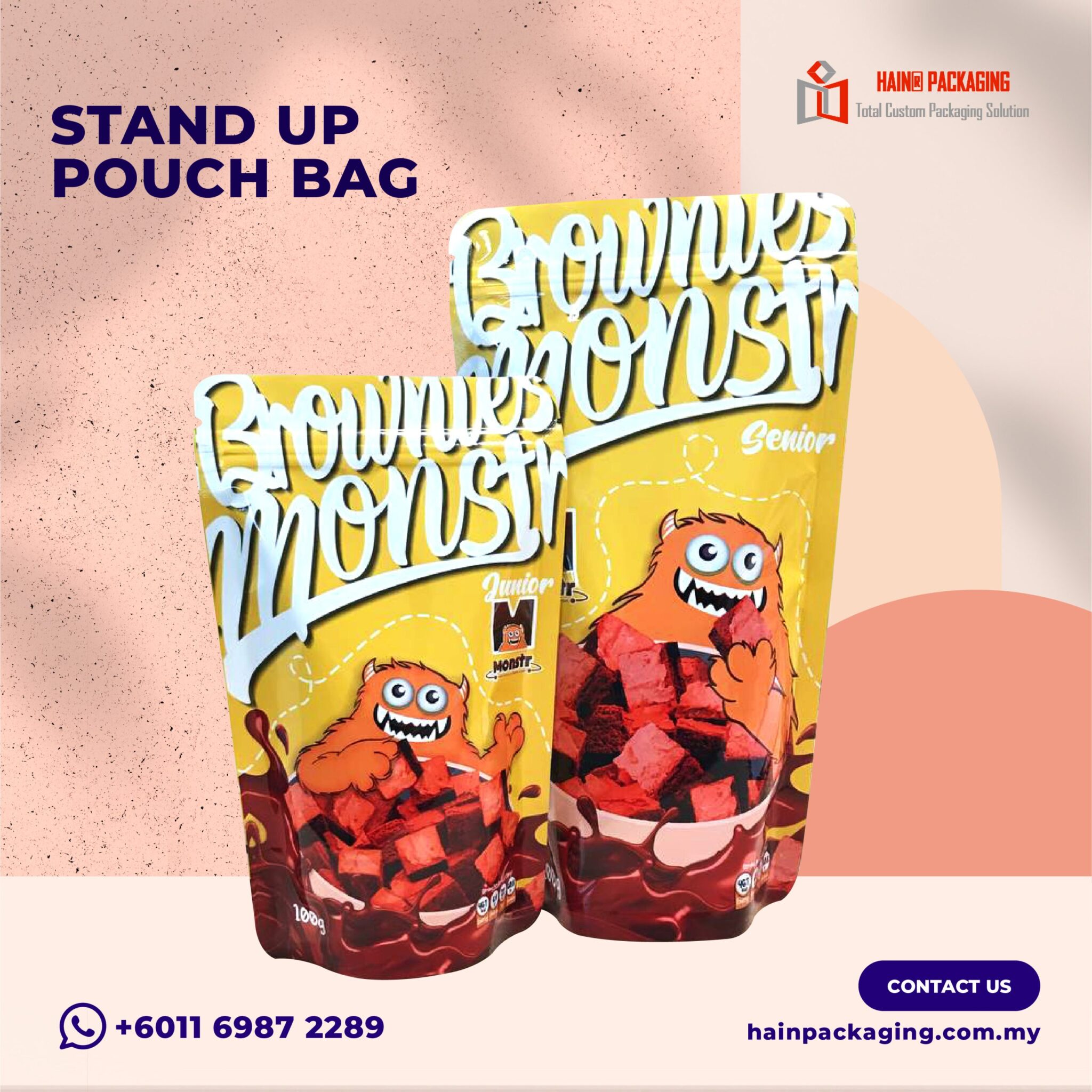 What is a spout pouch - custom printed stand up pouch display showing branding possibilities