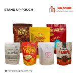 Stand-up pouch packaging for product display.