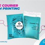 It appears to be a product photo for an online purchase of courier bubble mailers. The design of the mailer has your company's name and logo