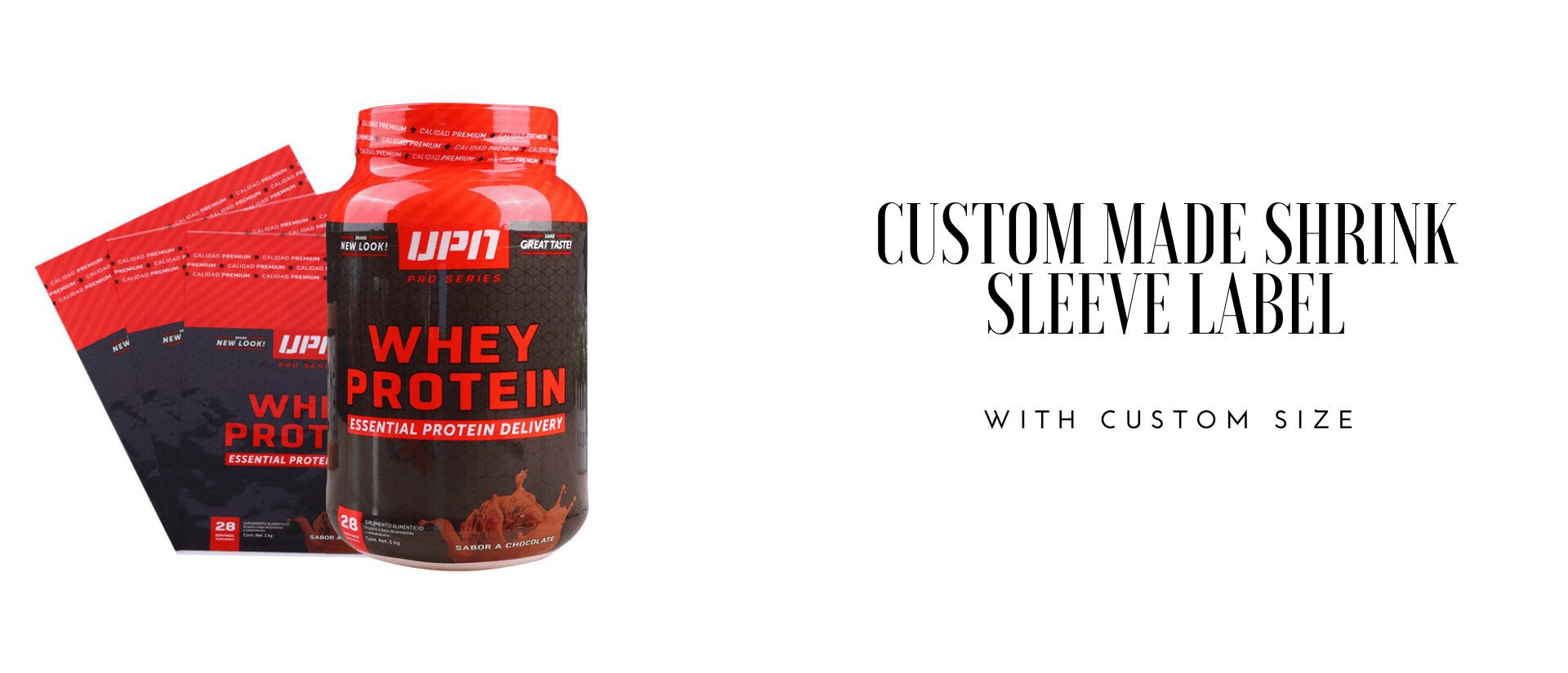 The image shows a product advertisement for a protein supplement. The main points of the image are: * Product Name: UPIT Pro Series Whe