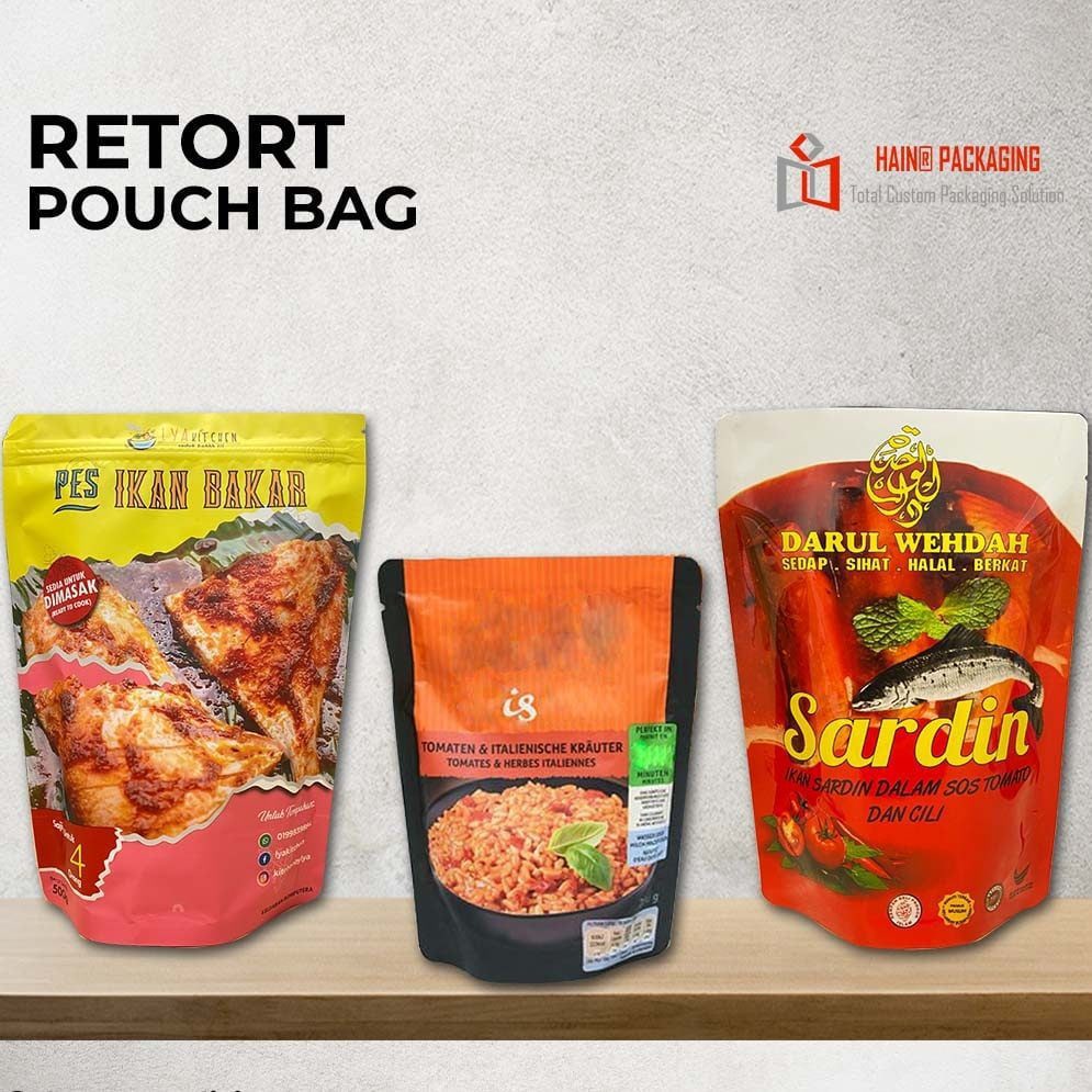 Retort pouch bags for ready-to-eat rendang and paste products