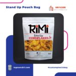 Custom stand up pouch for flexible packaging