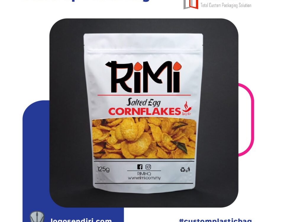 Custom stand up pouch for flexible packaging