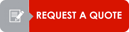 A red button with white text that says "REQUEST A QUOTE". To the left of the text is a grey square with a white icon of a document and a pencil.